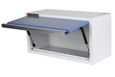 Celokovová závěsná skříňka PROFI BLUE s výklopnými dvířky 680x281x350 mm