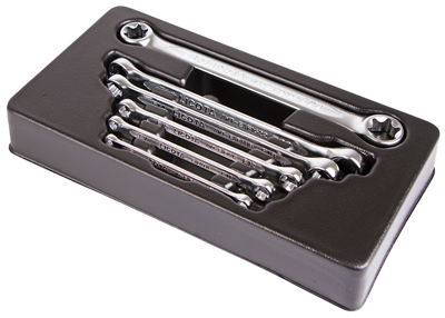 Očkové klíče ve výplni do dílenského vozíku, Torx E6 - E24