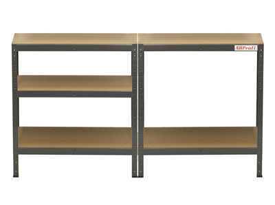 Policový regál, zesílený, 5 polic, 900 x 450 x 1800 mm