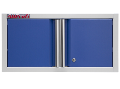 Celokovová dvoukřídlá závěsná skříňka PROFI BLUE 680x281x350 mm