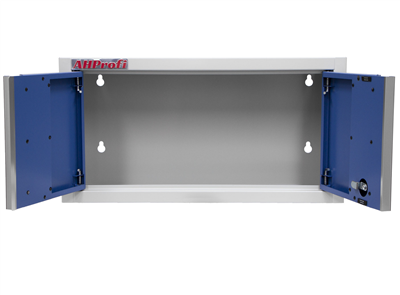 Celokovová dvoukřídlá závěsná skříňka PROFI BLUE 680x281x350 mm