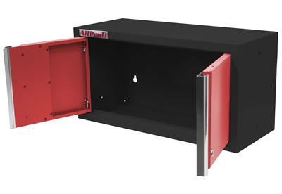 Celokovová dvoukřídlá závěsná skříňka PROFI RED 680x281x350 mm