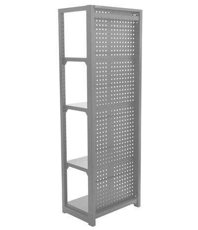 Kovový regál s děrovanou deskou, 680 x 458 x 2000 mm
