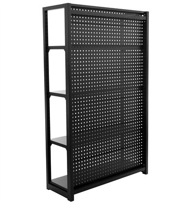 Kovový regál s děrovanou deskou, 1200 x 458 x 2000 mm