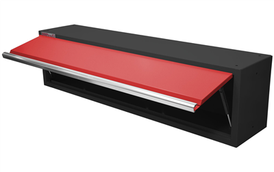 Celokovová závěsná skříňka PROFI RED s výklopnými dvířky 1360x281x350 mm