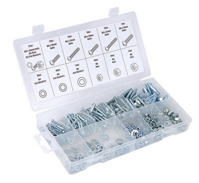 Sada šroubů, podložek a matek, 360 ks