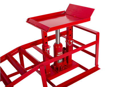 Nájezdové rampy s hydraulickým zvedákem, pár - 2 t
