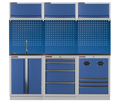 Sestava PROFI BLUE dílenského nábytku 2040 x 495 x 2000 mm