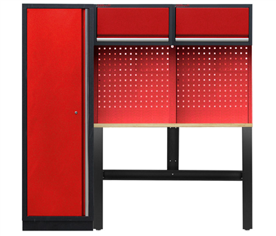 Sestava PROFI RED dílenského nábytku 1960 x 495 x 2000 mm