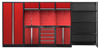 Sestava PROFI RED dílenského nábytku 4155 x 495 x 2000 mm