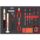 VIGOR V5634N - Sada kladiv, kleští a šroubováků v pěnové výplni, 21 ks,