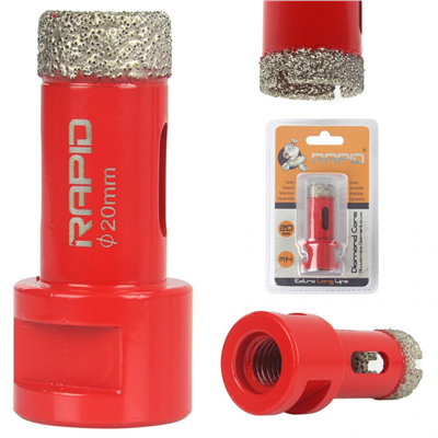 Diamantový korunkový vrták s otvorem ?20 mm M14 RAPID