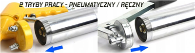 Pneumatický, ruční mazací lis, maznice 400ml MAR-POL