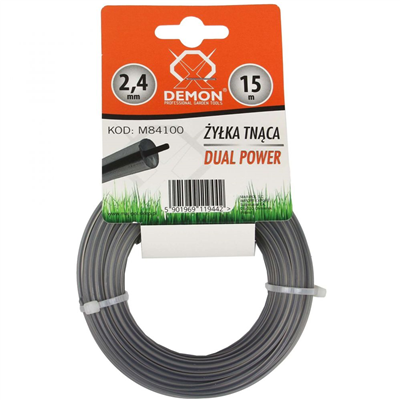 Struna zesílená, kulatý profil, 15m, 2,4mm DEMON