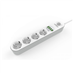 Prodlužovací přívod 2m, 4 zásuvky, 4 USB KRAFT&DELE