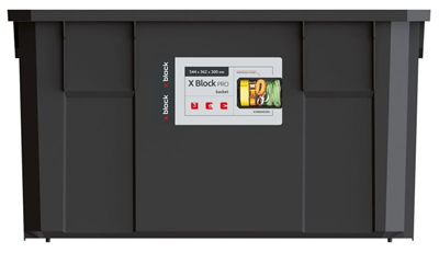 Modulární přepravní box X BLOCK PRO černý 544x362x300 KISTENBERG