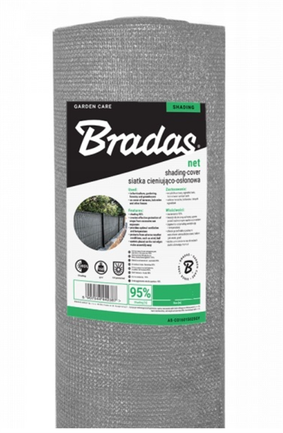 Stínící zahradní tkanina na pletivo 95%, 1.2x10m, 160g/m2, šedá