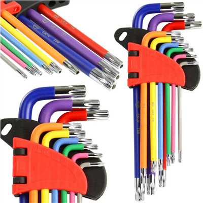 L-klíče TORX, sada 9ks, T10-T50, 125mm BJC
