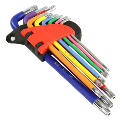 L-klíče TORX, sada 9ks, T10-T50, 125mm BJC