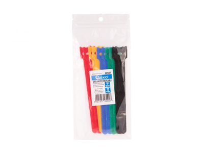 Pásek na suchý zip, organizér kabelů 150x12mm, 12ks GEKO