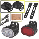 KELTIN K02312 Osvětlení jízdního kola, sada přední 350mAh, zadní 230mAh KELTIN