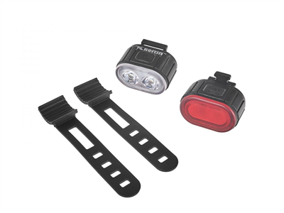 Osvětlení jízdního kola, sada přední 350mAh, zadní 230mAh KELTIN