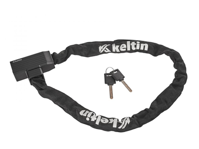 Zámek na jízdní kolo - řetěz 6x900mm, zamykání na klíč KELTIN