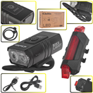 KELTIN K02313 Osvětlení jízdního kola, sada přední 800lm/900mAh, zadní 120lm/120mAh KELTIN