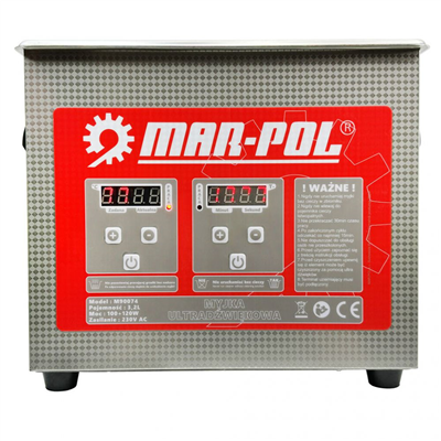 Ultrazvuková čistička 120 W, 3,2 l, nerez - MAR-POL
