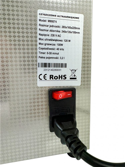 Ultrazvuková čistička 120 W, 3,2 l, nerez - MAR-POL