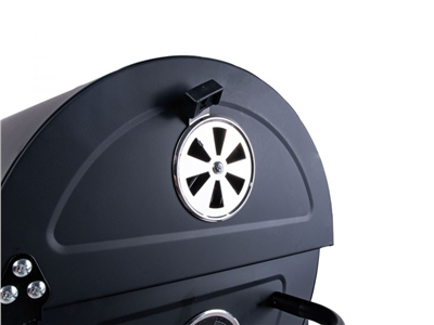 Gril na dřevěné uhlí, s roštem 70x35cm, teploměrem, víkem a policemi GEKO