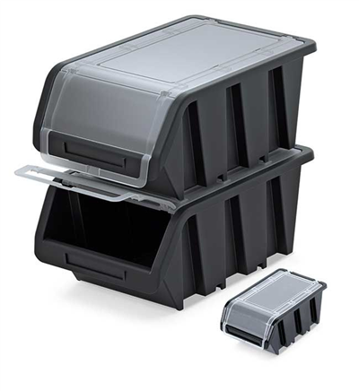 Plastový úložný box s víkem černý TRUCK PLUS KTR50F KISTENBERG