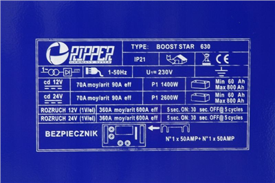 Nabíjecí zdroj se startem RIPPER CLASS 630