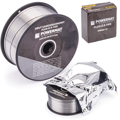 Svařovací drát trubičkový, 0,9 mm, 1 kg POWERMAT