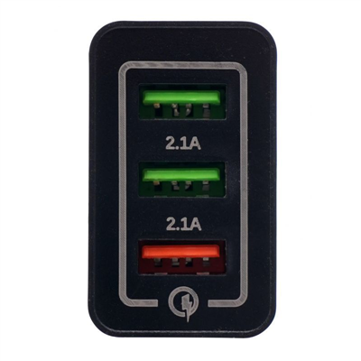 Síťová nabíječka QUICK CHARGE 3.0, 3xUSB KRAFT&DELE