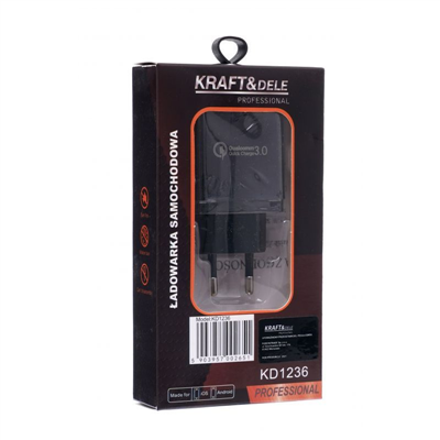 Síťová nabíječka QUICK CHARGE 3.0, 3xUSB KRAFT&DELE