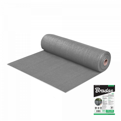 Stínící zahradní tkanina na pletivo 90%, 1,5x25m, 135g/m2, šedá