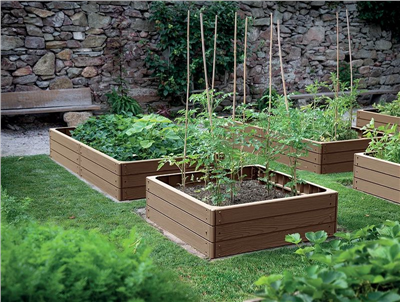 Vyvýšený záhon 756x250mm, antracit BASE WOODY