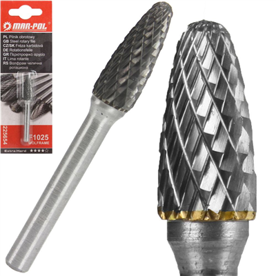 Fréza karbidová kužel, stopka 6mm MAR-POL (F1025)