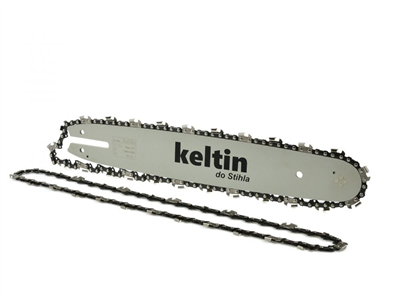 Vodící lišta pro řetězové pily a 2 řetězy 14" 3/8" 1,3mm 50z KELTIN