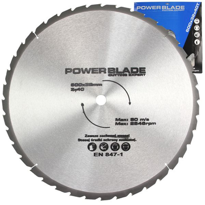 Kotouč pilový s SK plátky (vidiový), 600x40Tx32mm POWER BLADE