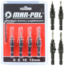 MAR-POL M22334 Vrták třístupňový na konfirmáty, sada 4ks MAR-POL