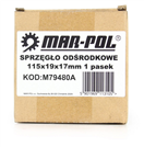 MAR-POL M79480A Odstředivá spojka 115x19 mm perodrážka 1-řemen MAR-POL