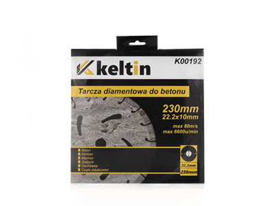 Kotouč diamantový segmentový 230x22.2x10mm KELTIN