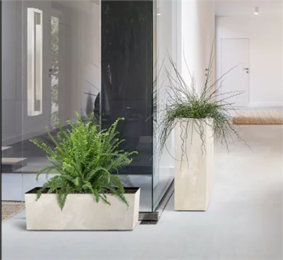 Květináč-truhlík 58cm, šedý URBI CASE BETON EFFECT