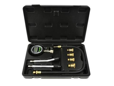 Kompresiometr pro zážehové motory, LCD displej, sada 8ks, tester komprese GEKO