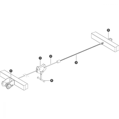 Lanová dráha - mechanismus pro uchycení lana - na hranoly KAXL