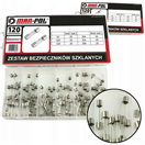 MAR-POL M66501 Trubičková, skleněná pojistka, sada 120ks, 5x30mm MAR-POL