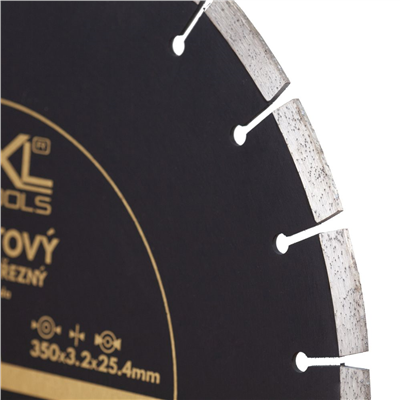 Kotouč řezný diamantový na asfalt, beton, dlaždice 350mm KAXL