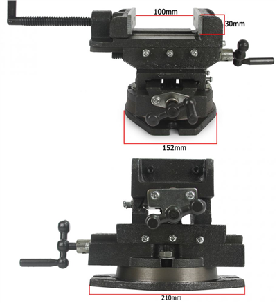 Otočný křížový svěrák s čelistí 100 mm